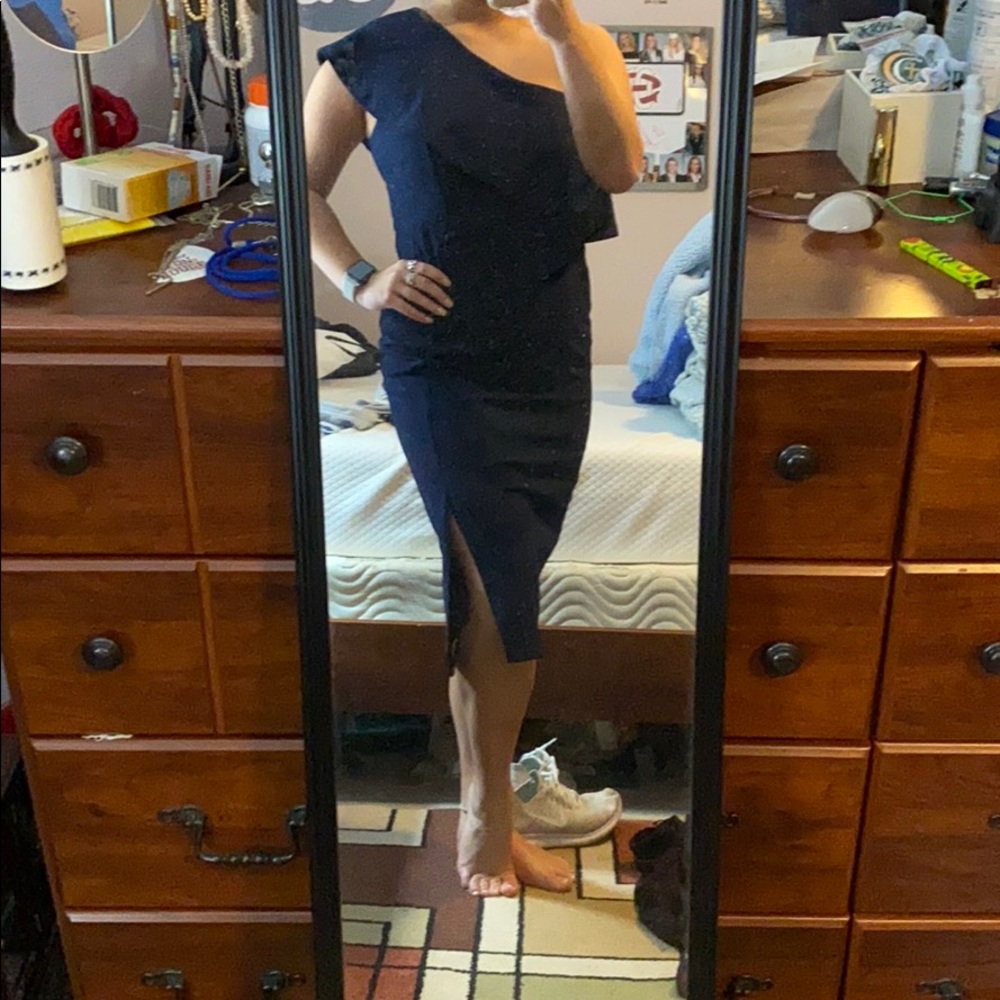 Midi Navy Blue Dress